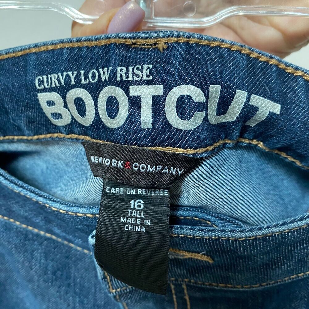 NY&C Jeans Curvy Low Rise Bootcut Women's‎ Size 16 Tall - Picture 2 of 12